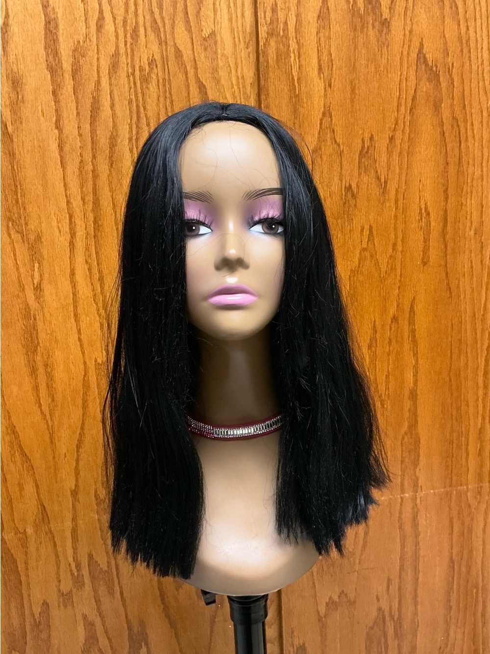 Premium Black Straight Women's Wig - Sleek Mid-Length Style